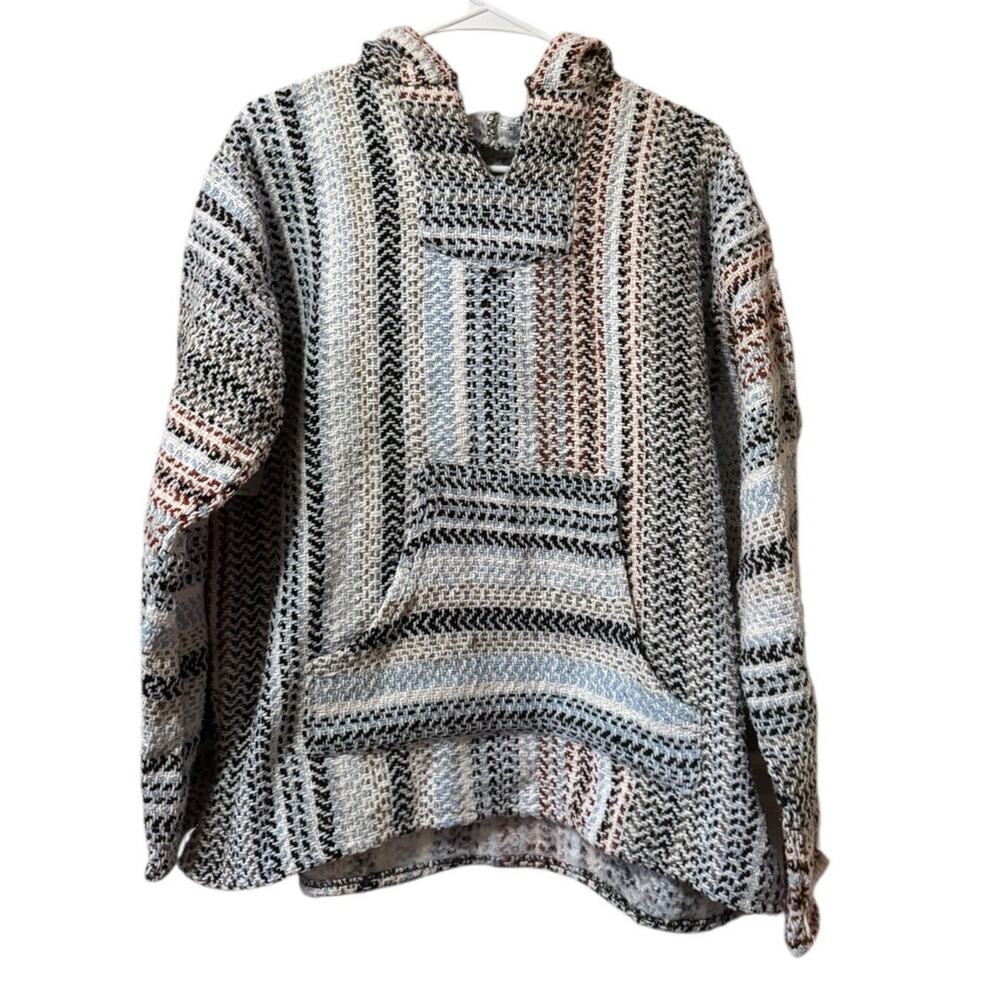 Earth Ragz‎ Baja Hoodie Heavy Sweatshirt Size Medium Terracotta Baja Jacket NWT